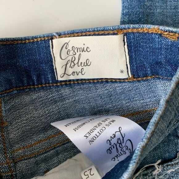 COSMIC BLUE LOVE HIGH WAIST JEANS - Picture 9 of 11